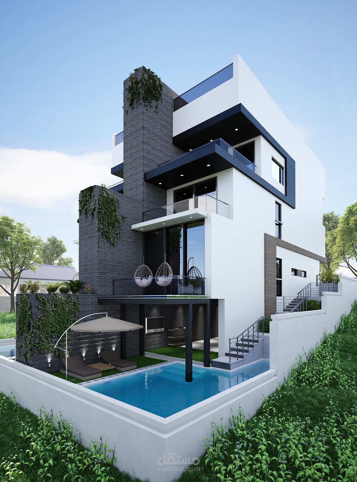 فيلا حديثة.