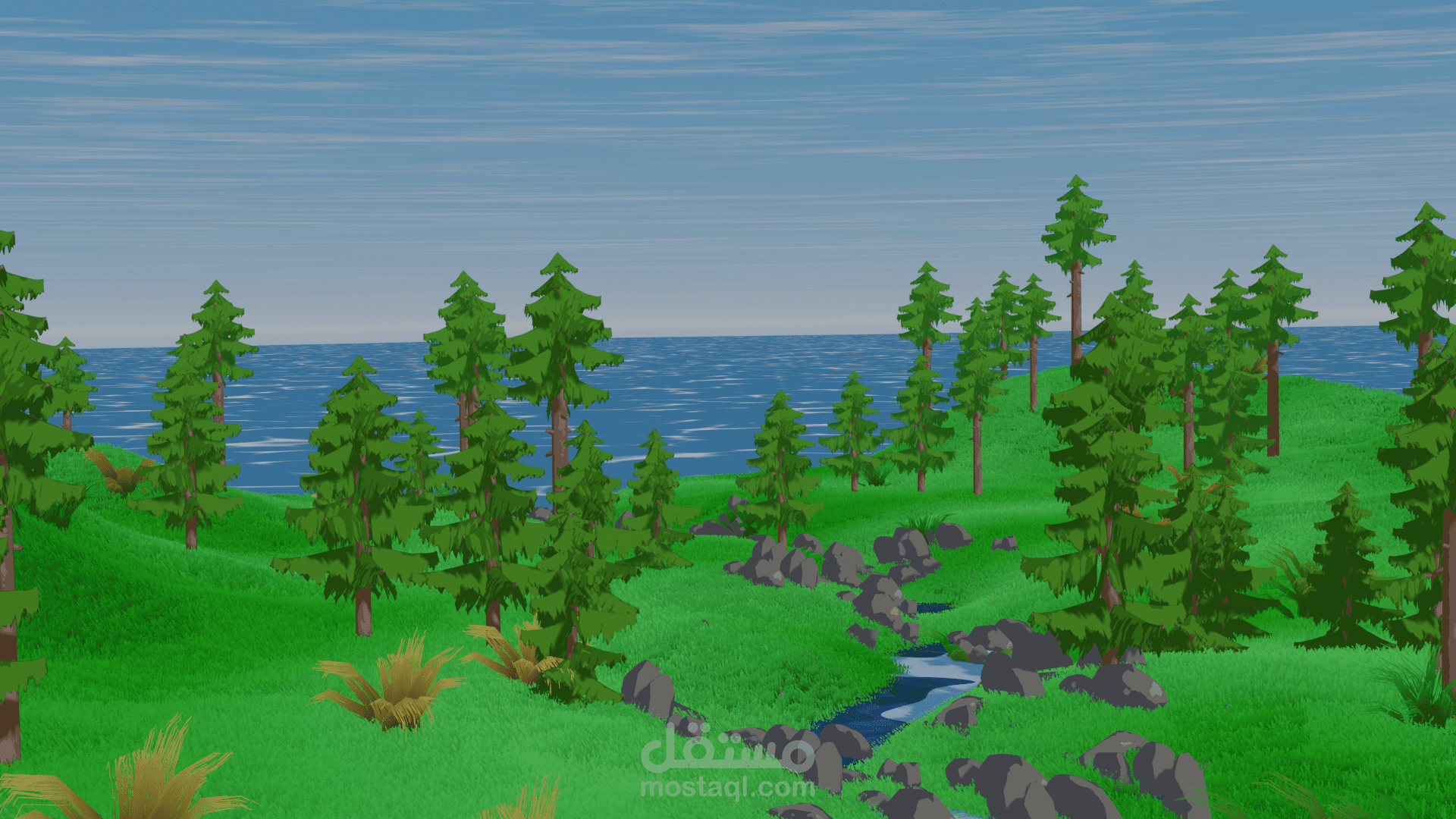 stylized forest