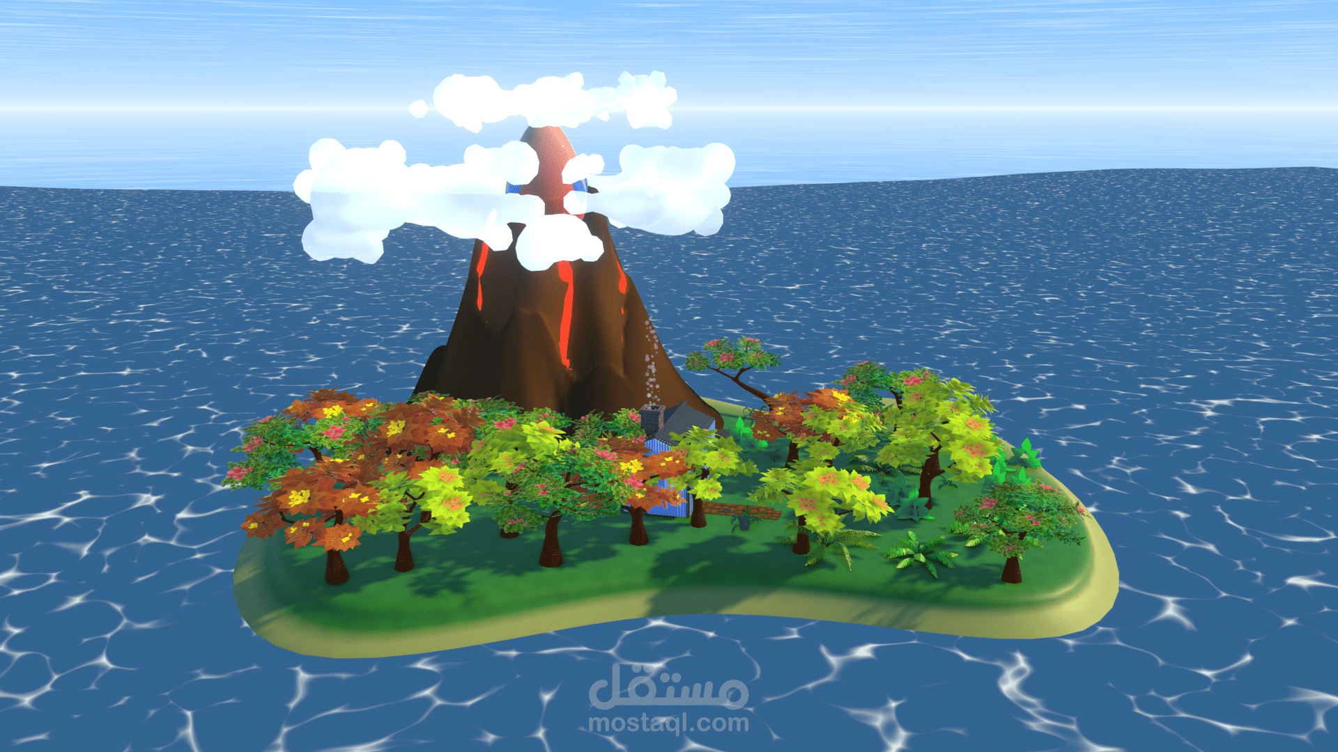 stylized island