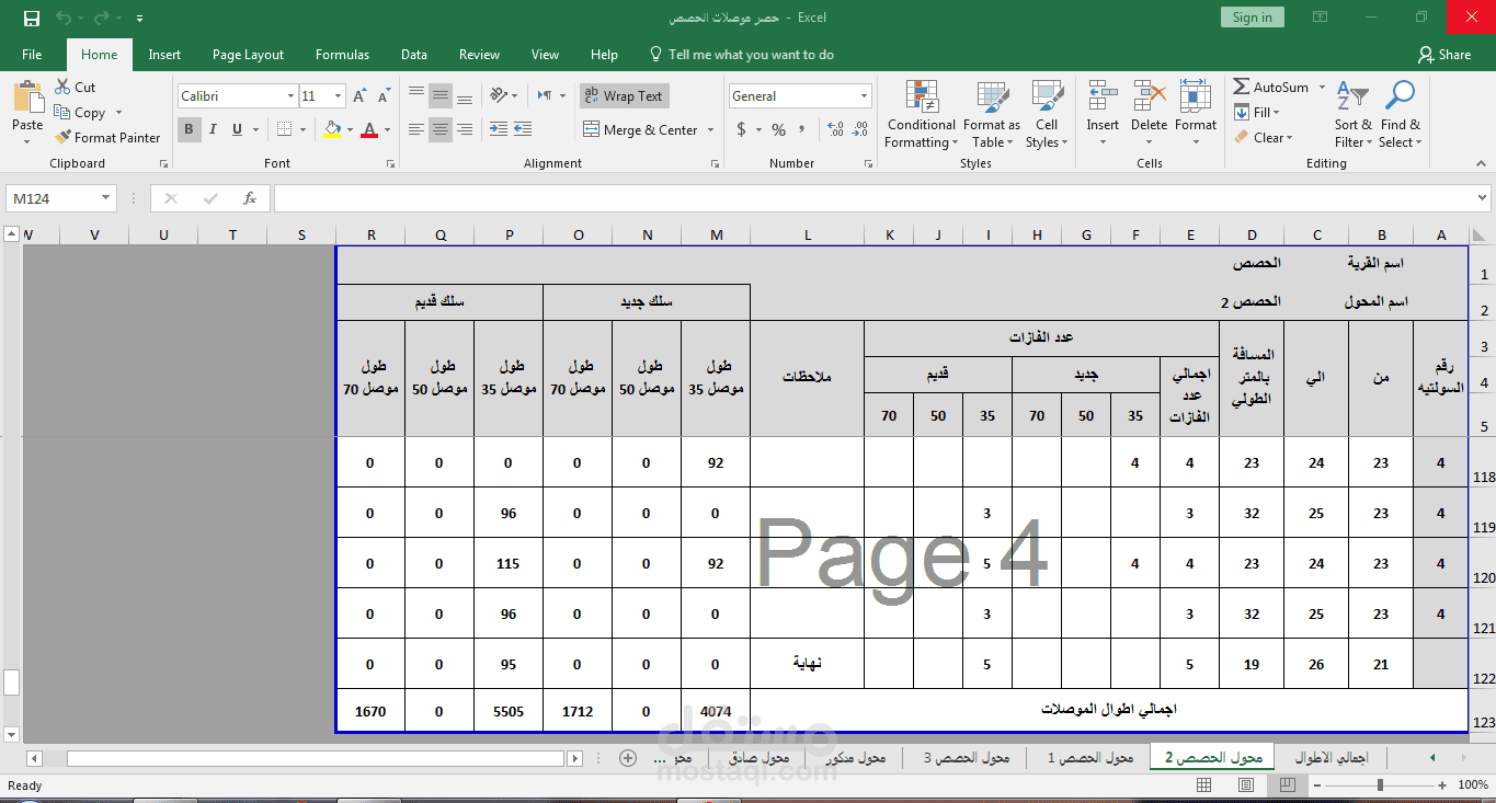 حصر كميات