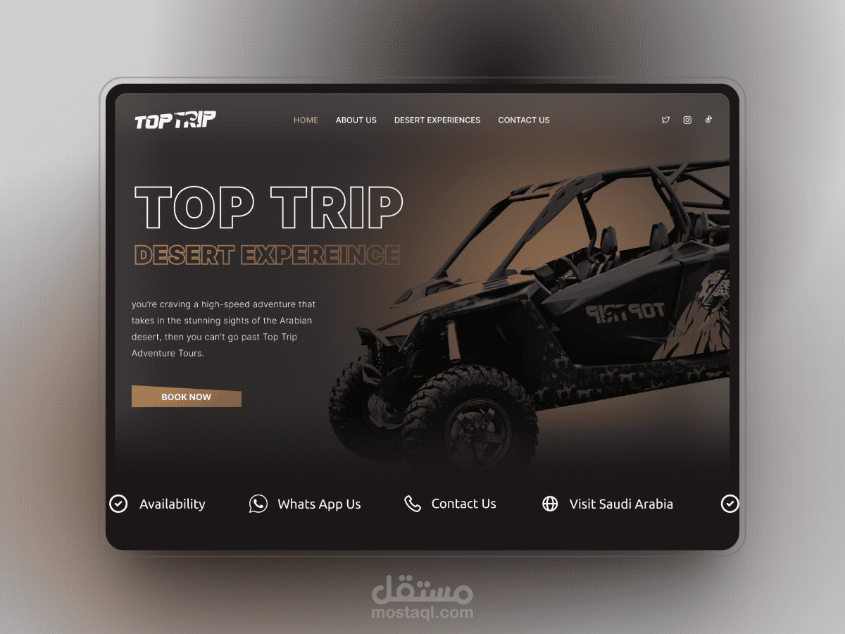 Buggy Rent Website UI Design