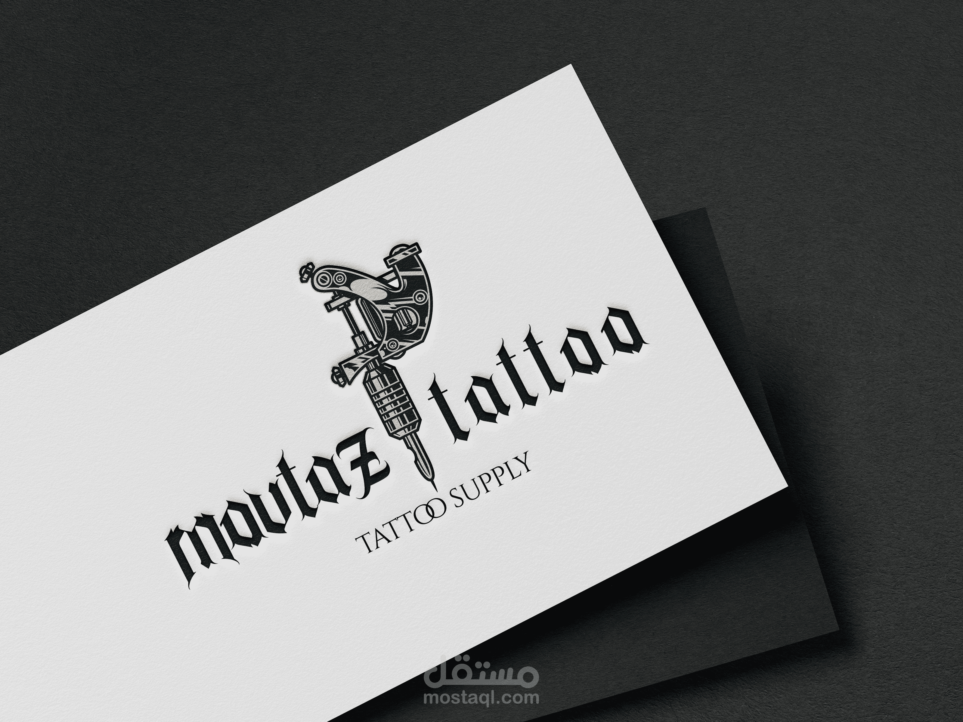 تصميم شعار لرسام وشم moutaz tattoo