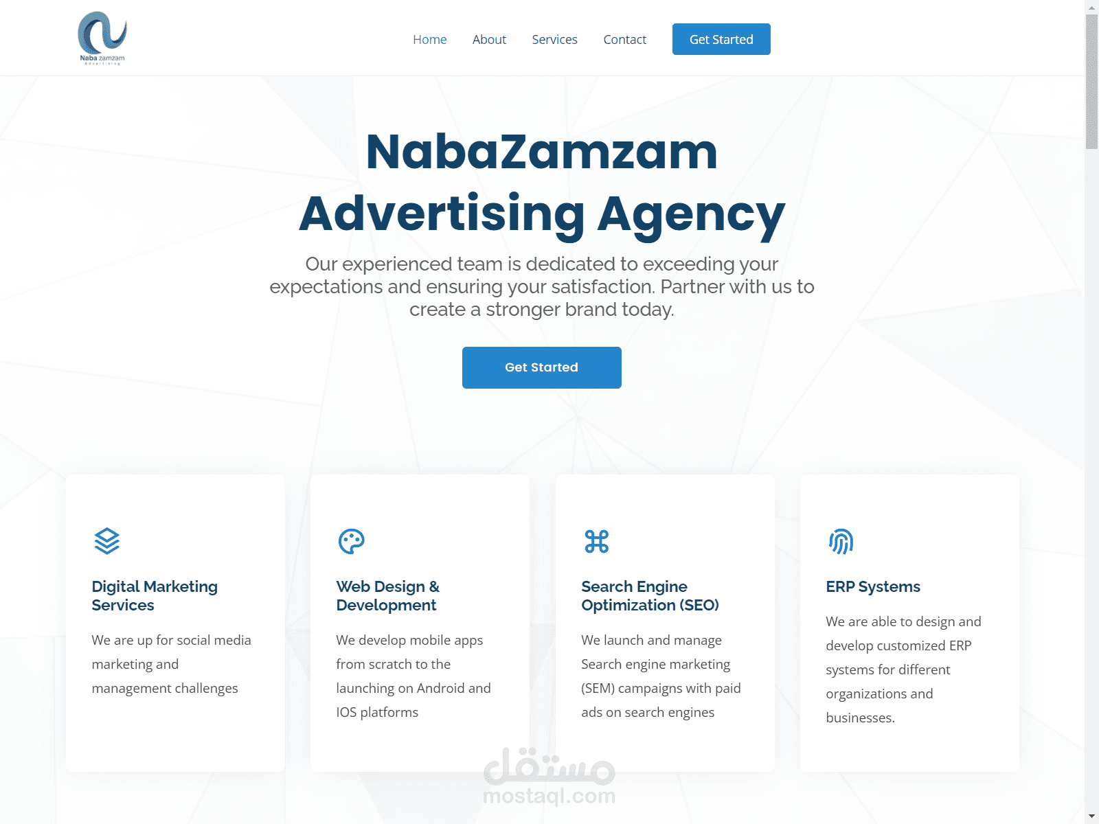 موقع دعاية واعلان لشركة اماراتية بتصميم عصري وجذاب باستعمال احدث التقنيات