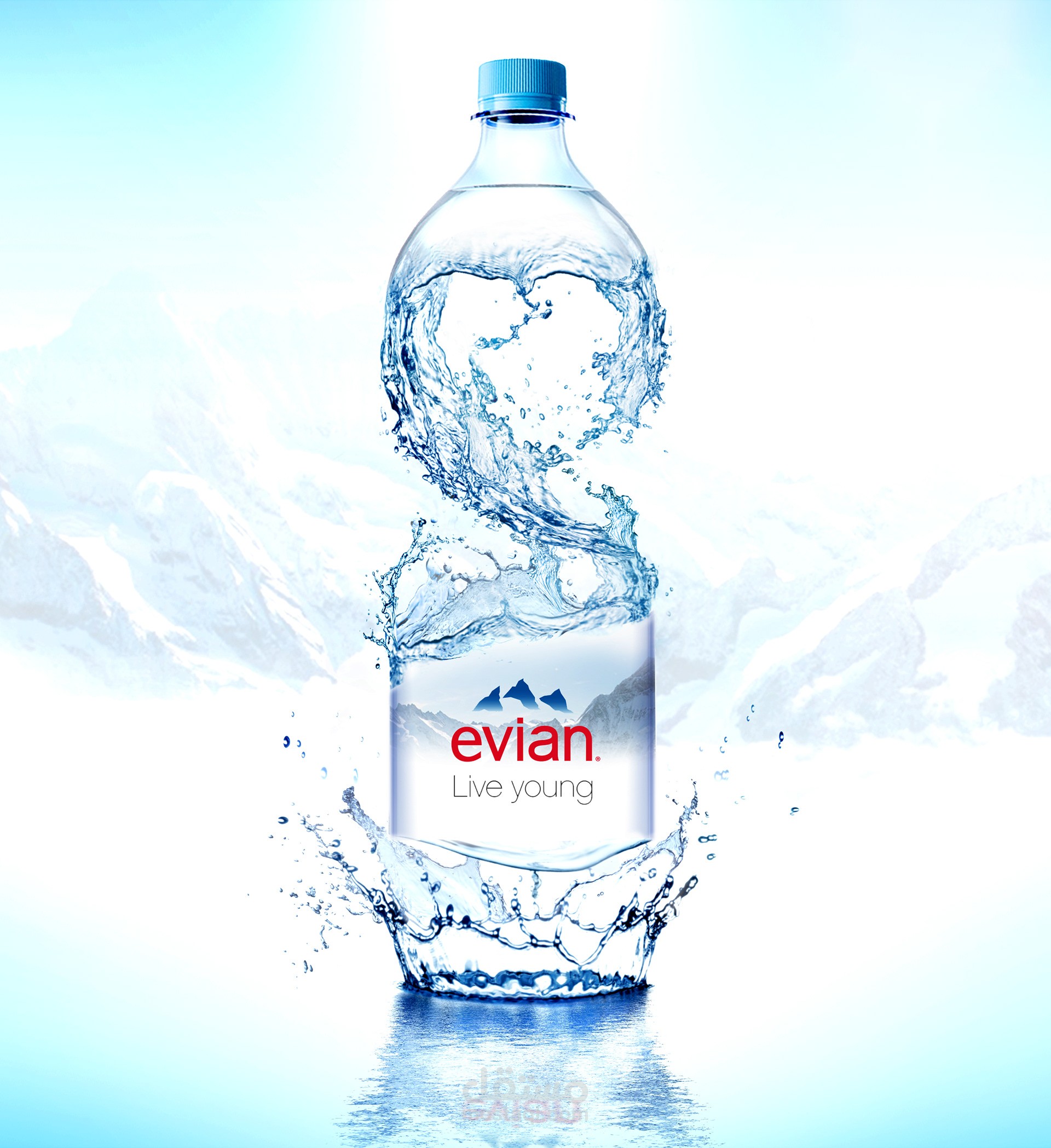 تصميم اعلان بالبورد Evian