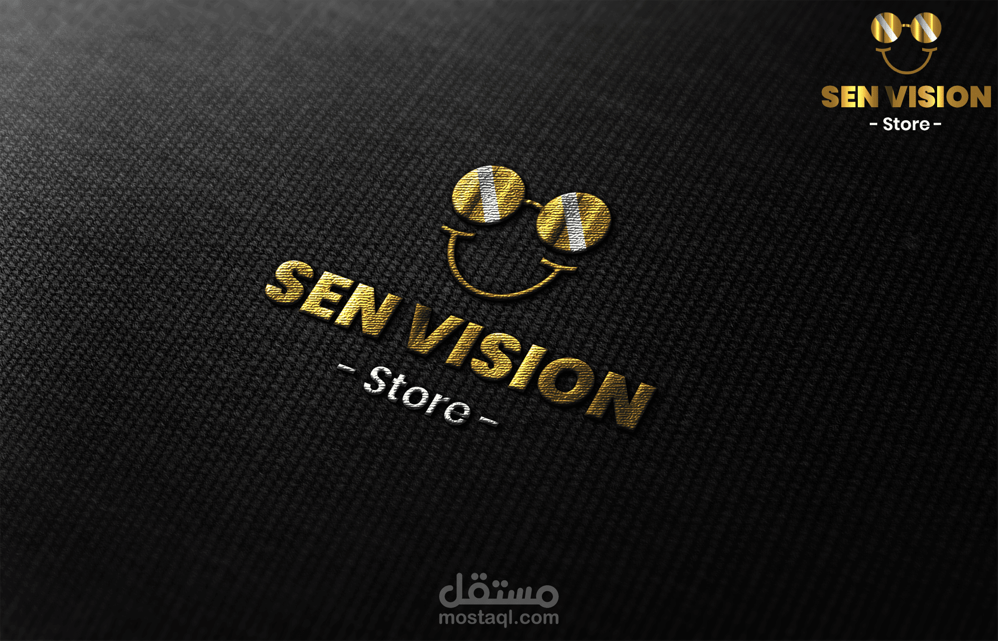 تصميم لوغو محل بيع النظارات + بطاقة عمل