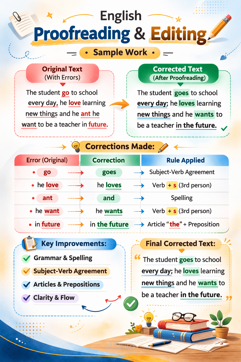 نموذج تدقيق لغوي وتصحيح نصوص إنجليزية | English Proofreading & Editing Sample