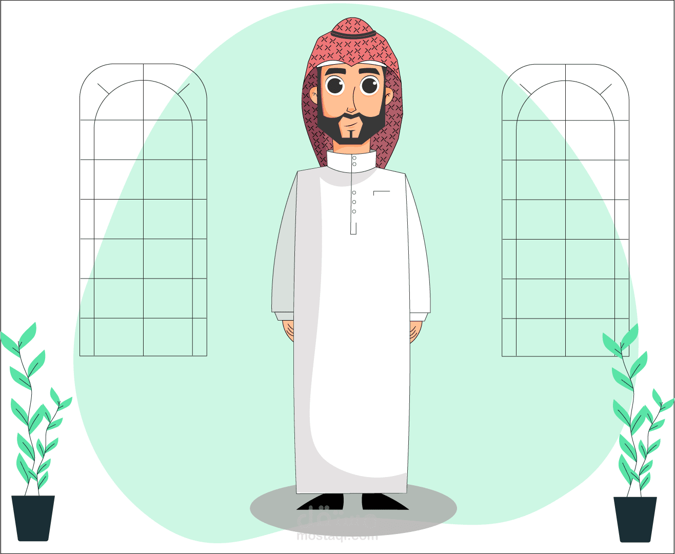 تصميم شخصية سعودية