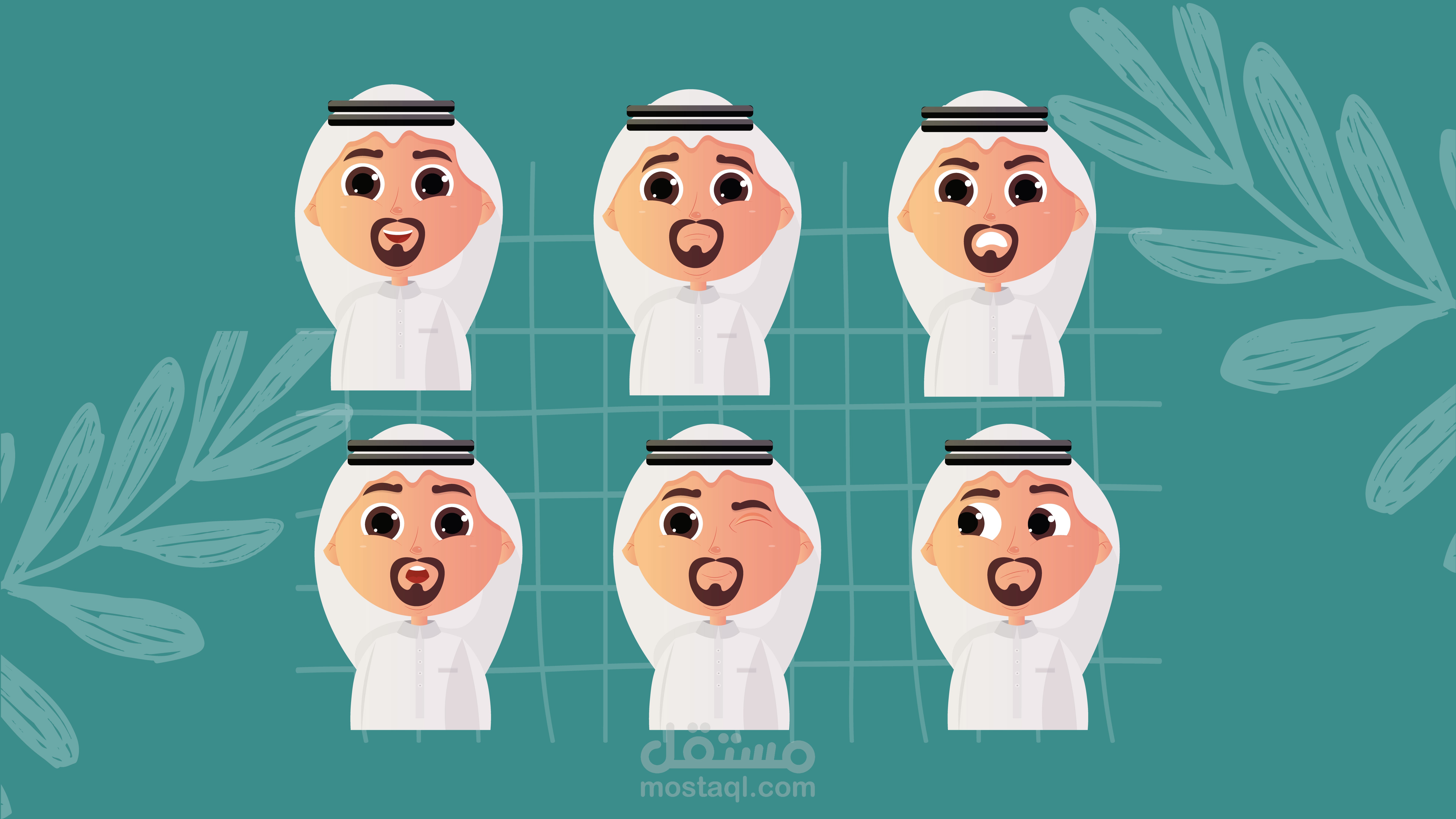 تعابير وجه لشخصية تشيبي