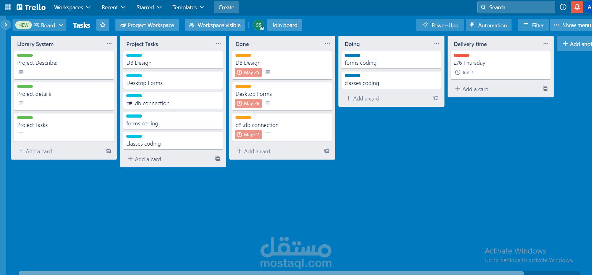 lead project using trello management tool
