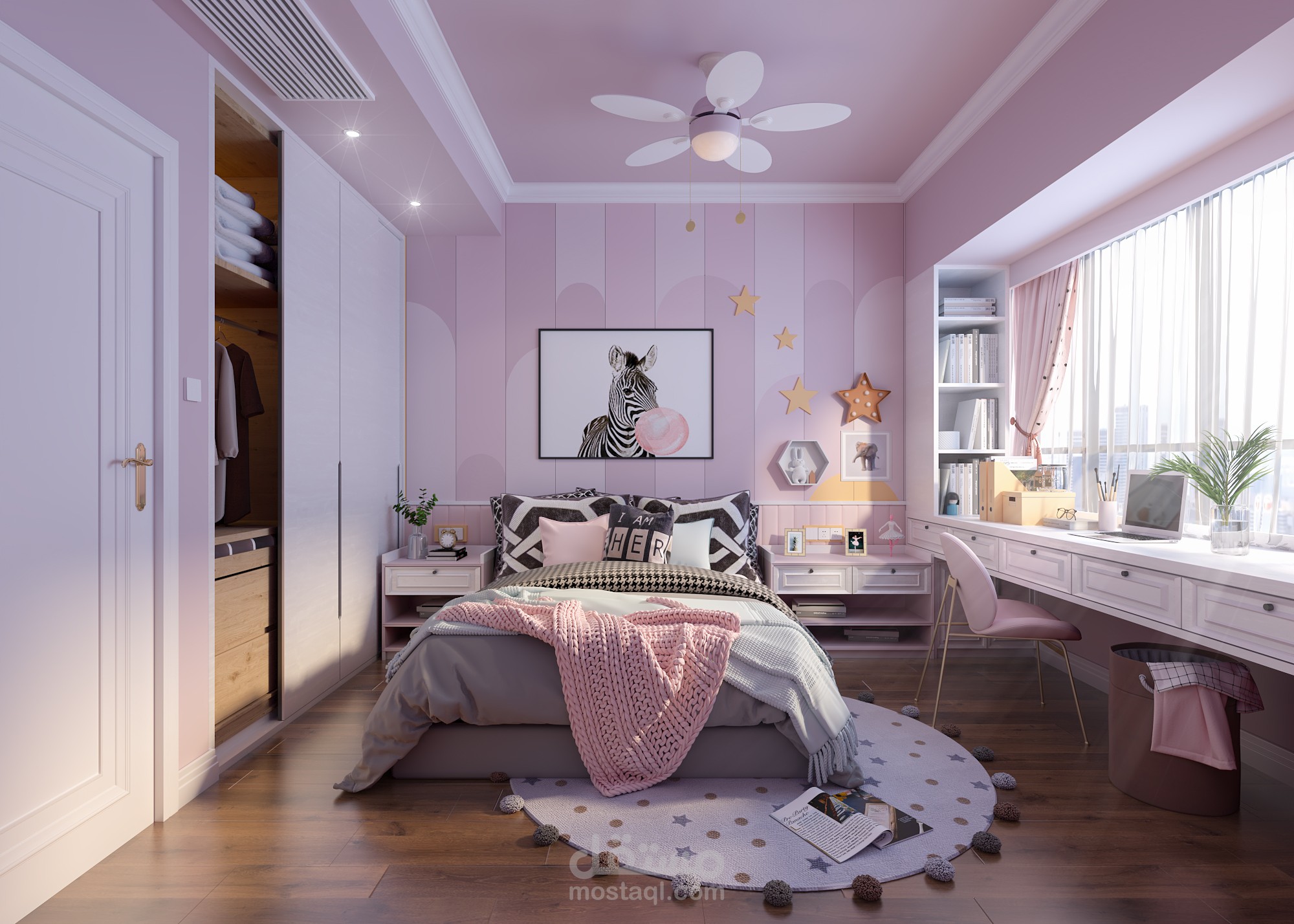 تصميم غرفة نوم فتاه