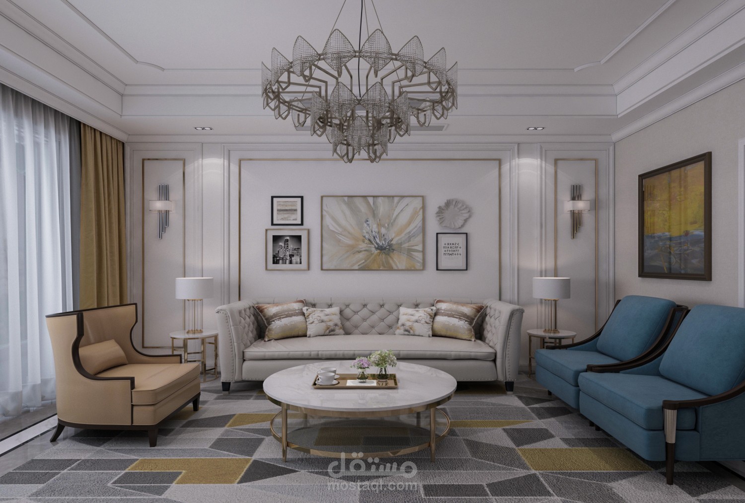 تصميم صالة معيشة