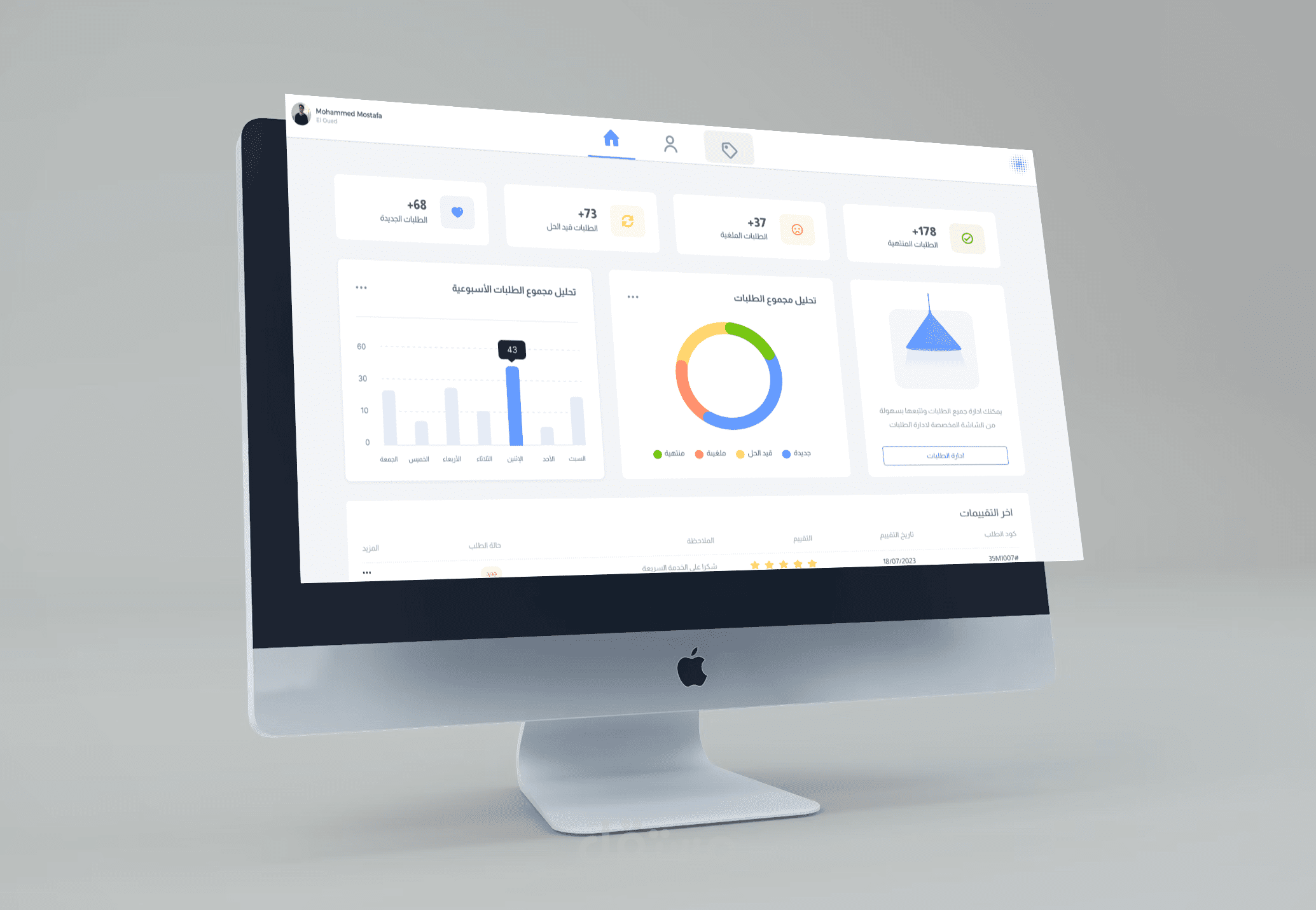 نظام لادارة ومتابعة طلبات الصيانة