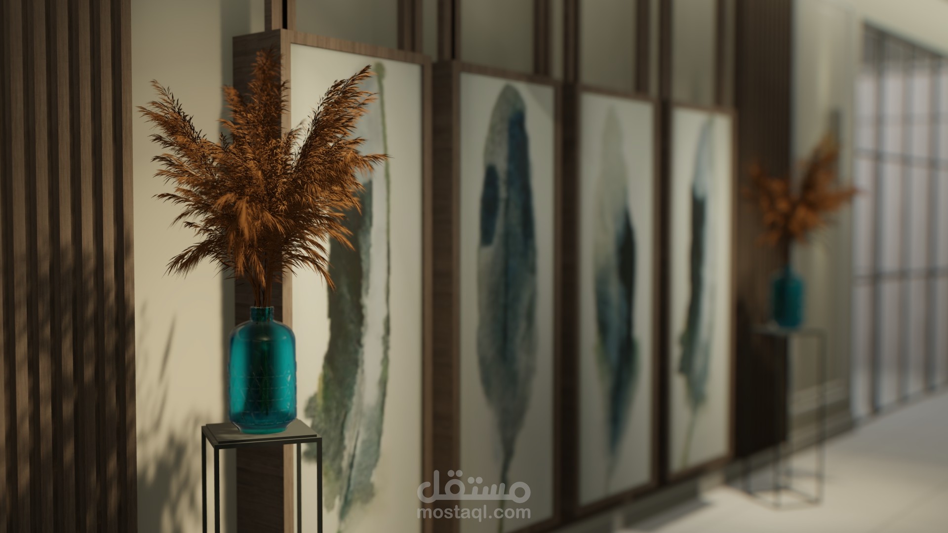 دولاب ملابس - تصميم داخلي لمدخل فيلا
