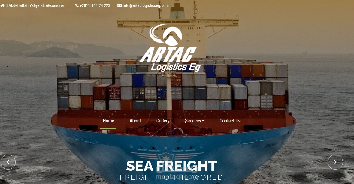 موقع الكترونى لشركة شحن و نقل و تخليص جمركى