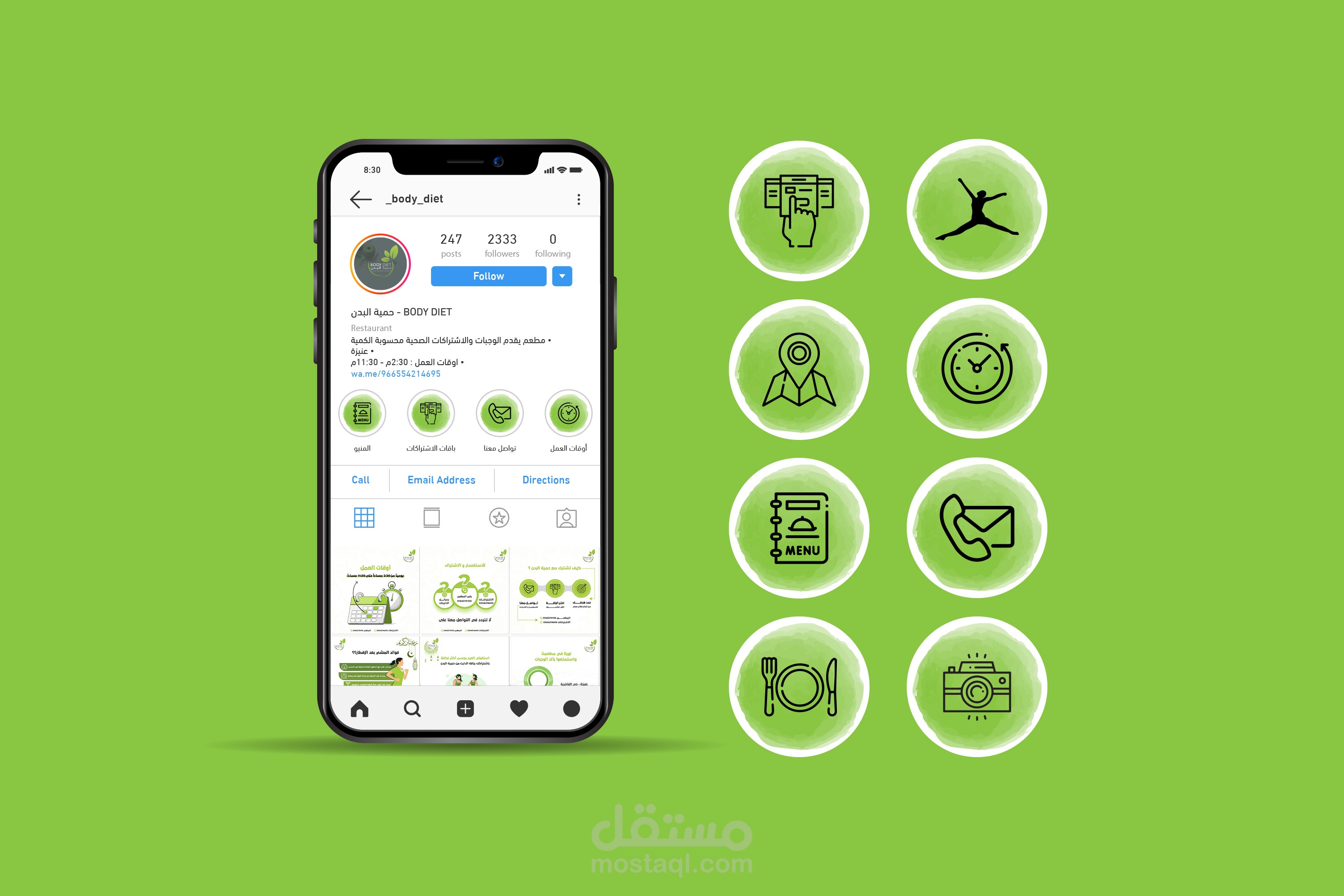 Highlight Story Instagram Diet Restaurant