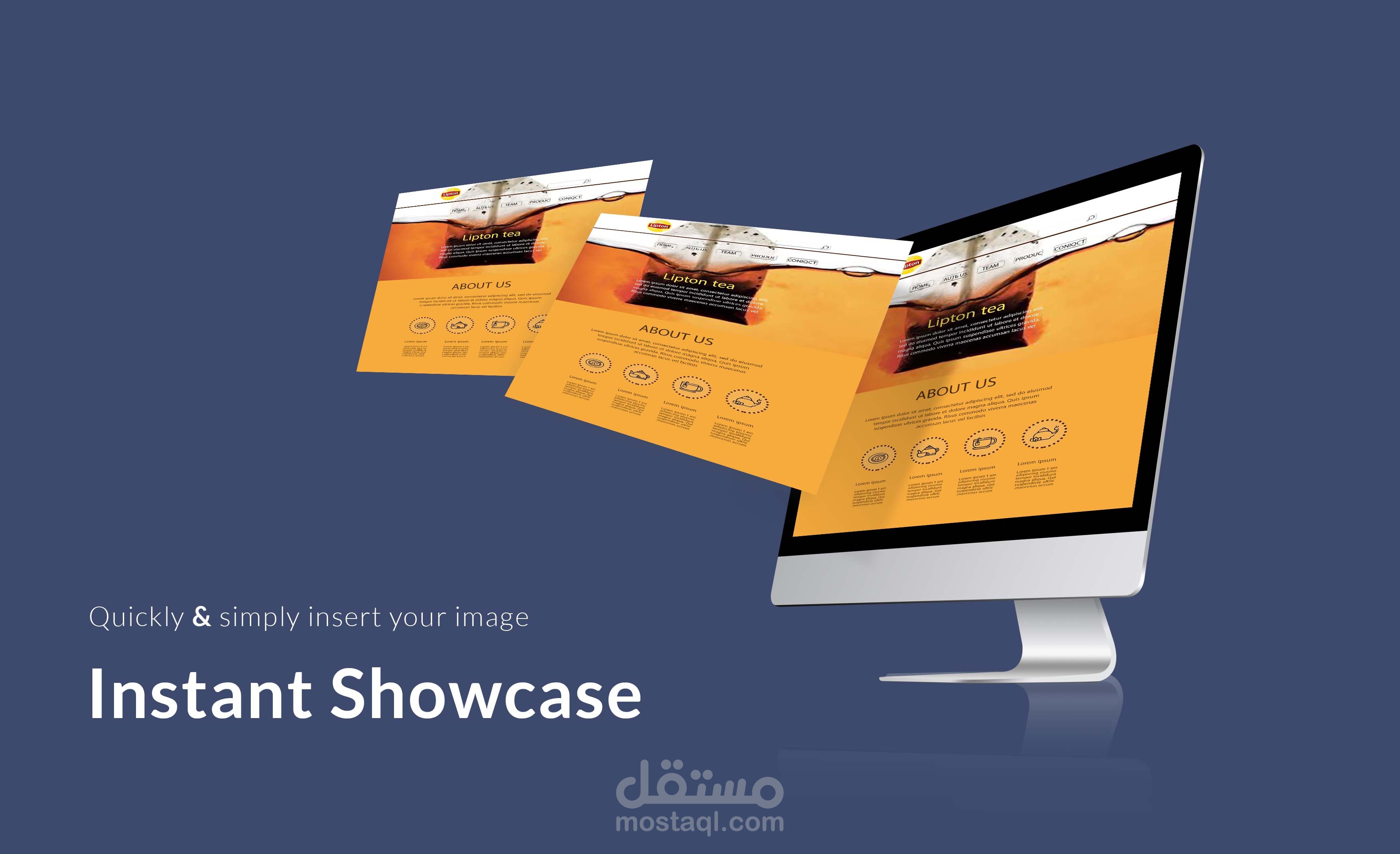 تصميم صفحة ويب لشركة ليبتون للشاي