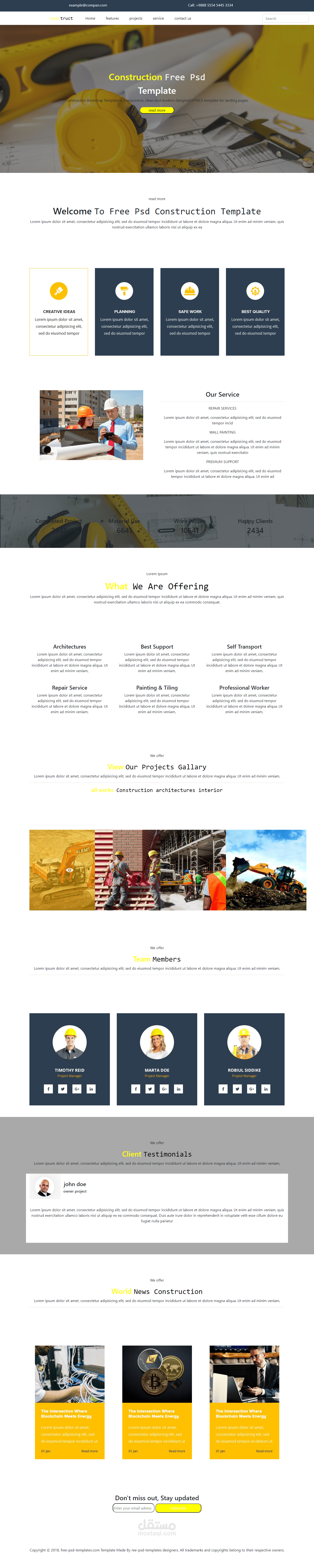 تصميم صفحه HTML -css-Bootstrap