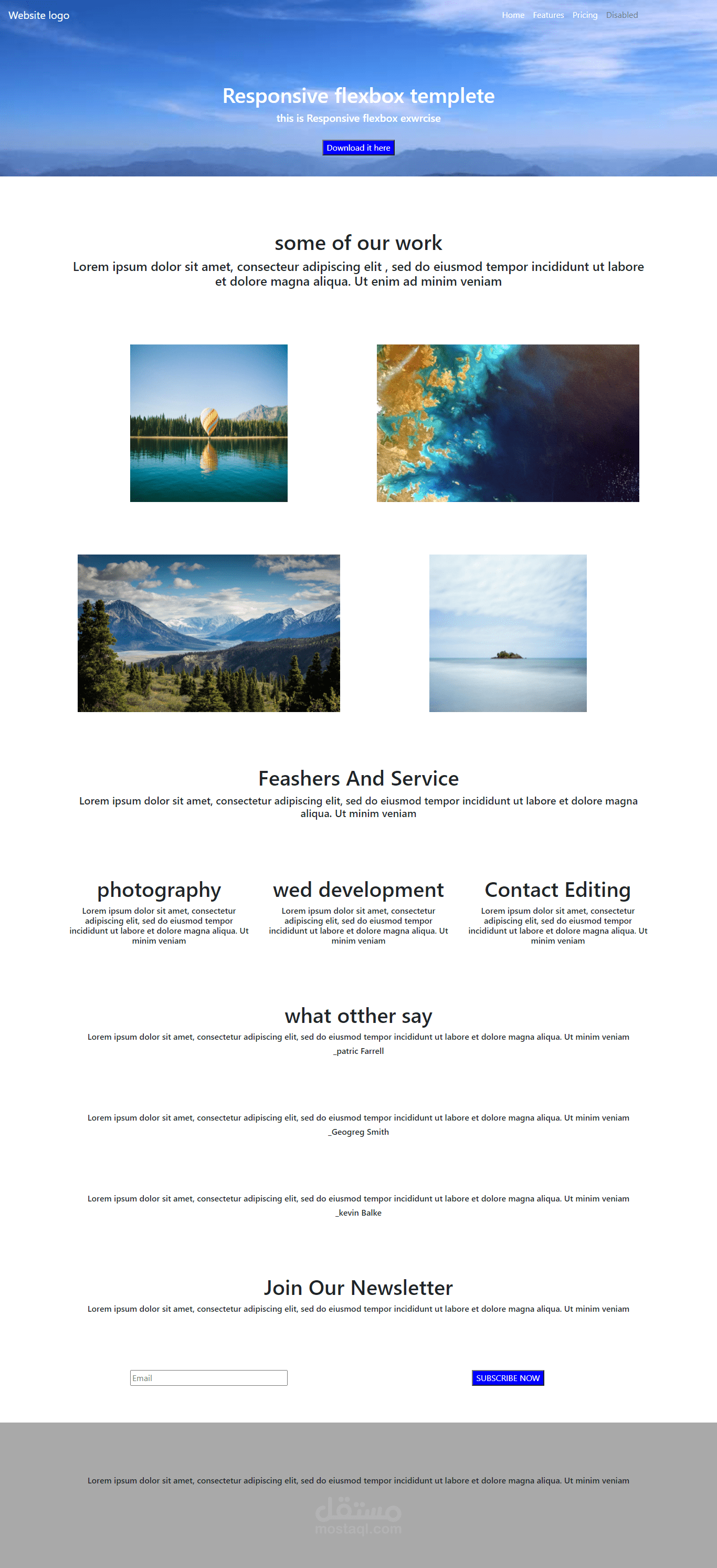 تصميم صفحات ويب  HTML -css-Bootstrap