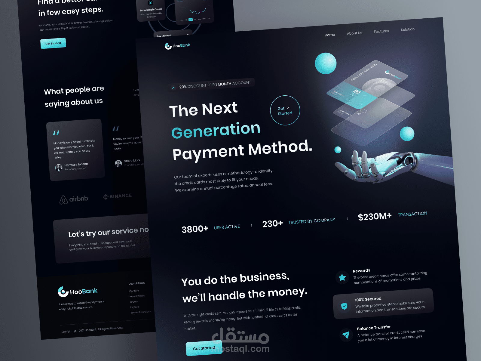 تحويل تصميم Figma إلى موقع بنك سريع الاستجابة بإستخدام React.js و Tailwind CSS