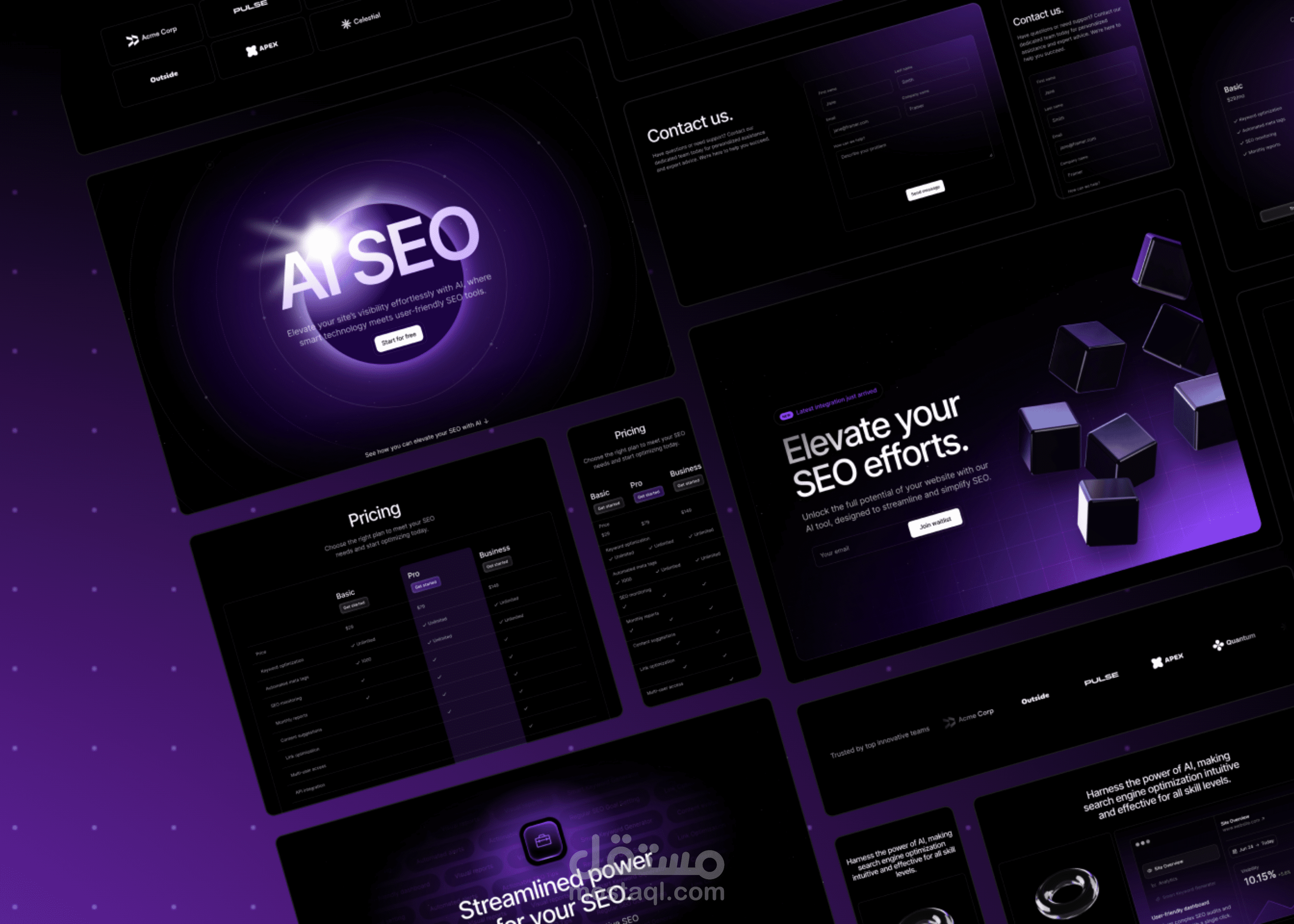تحويل تصميم Figma إلى موقع ويب متكامل – AI Startup Landing Page
