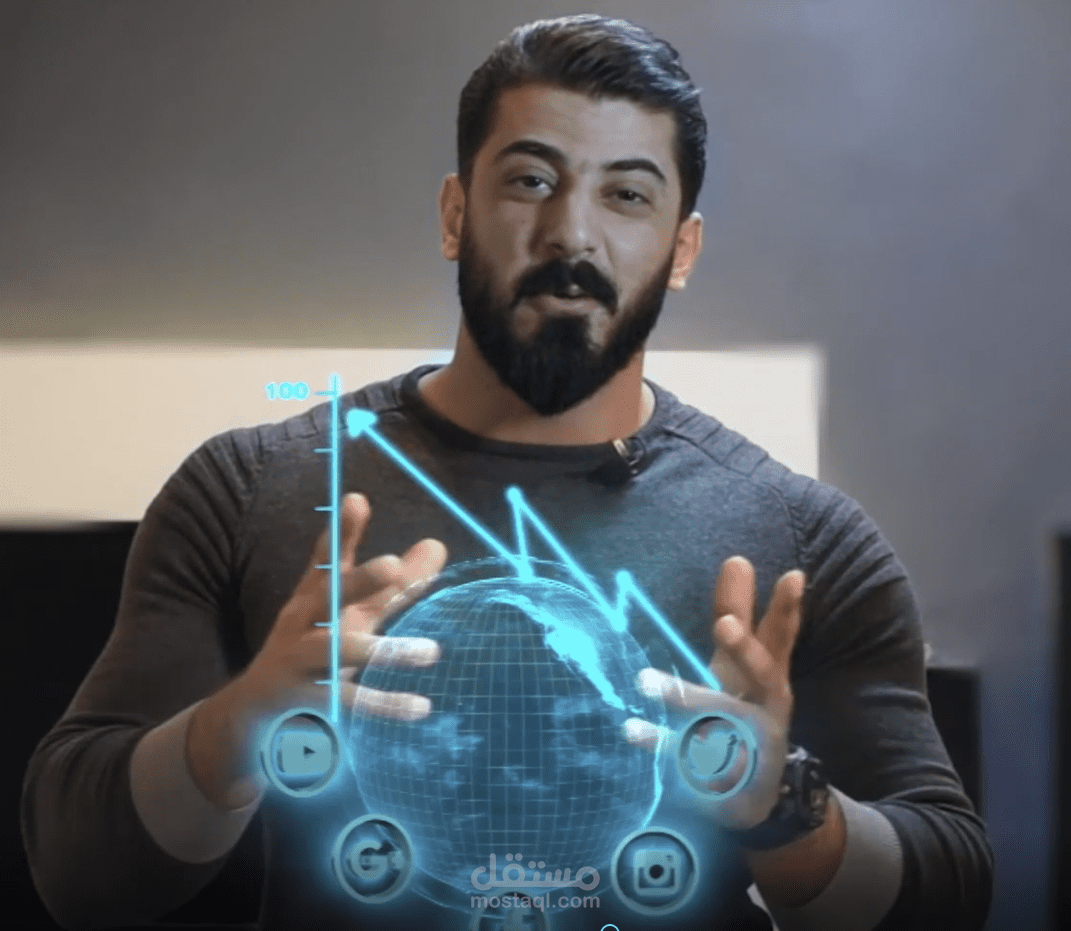 فيديو دعائي مع استخدام مؤثرات بصرية vfx