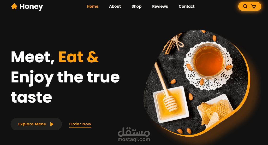 Honey Website Design
