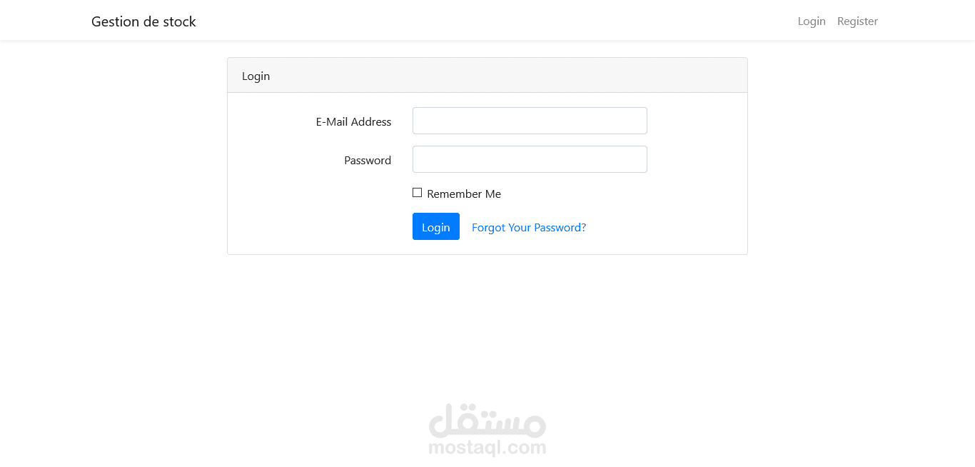 برنامج اونلاين لادارة مخزن ب laravel