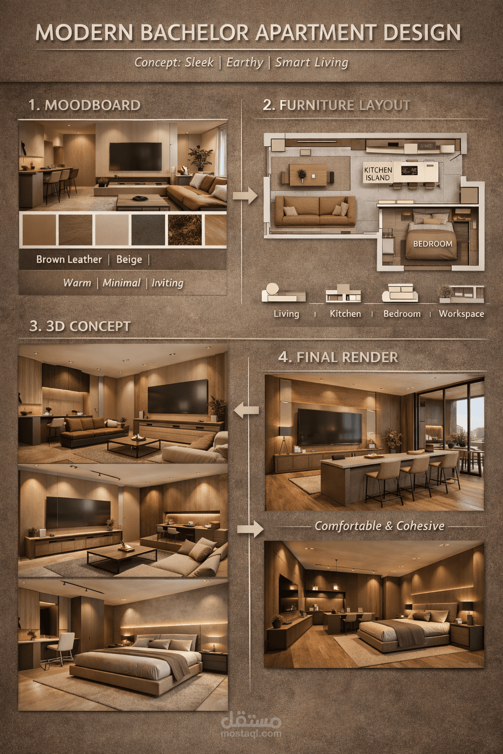 تصاميم داخلية حديثة للمساحات السكنية