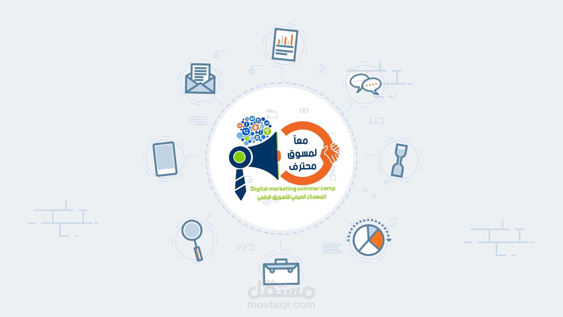 كتابة اسكريب " المعسكر الصيفي للتسويق الرقمي "