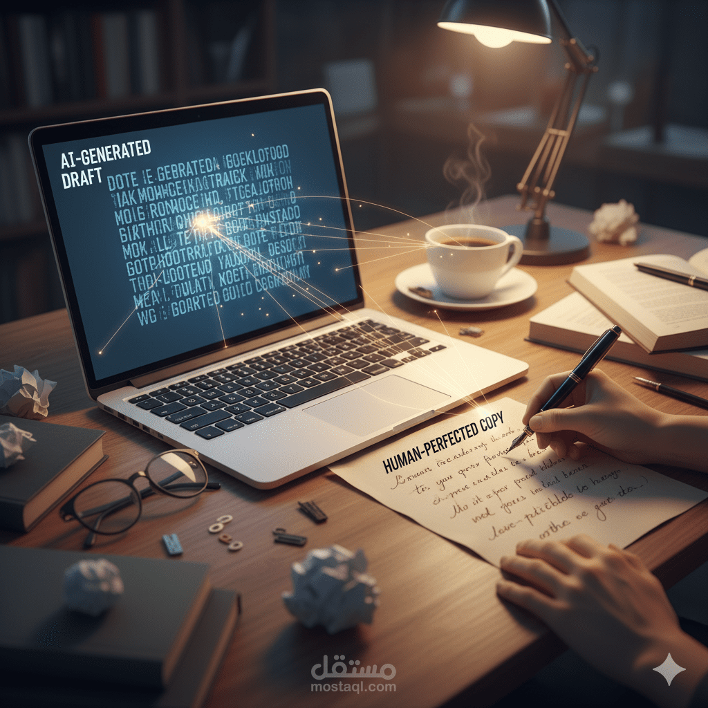 تحويل كتابة بالذكاء الاصطناعي AI لكتابة بشرية