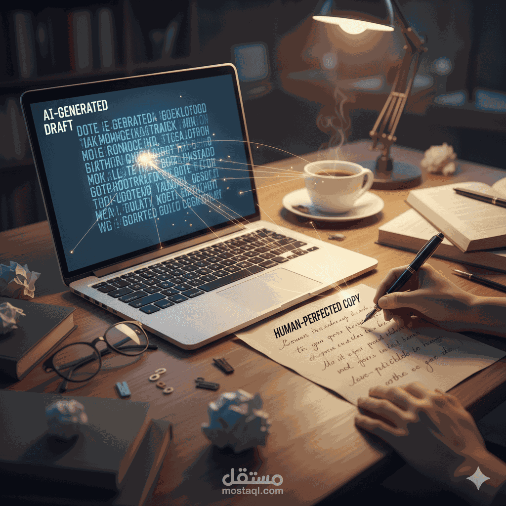تحويل كتابة بالذكاء الاصطناعي AI لكتابة بشرية