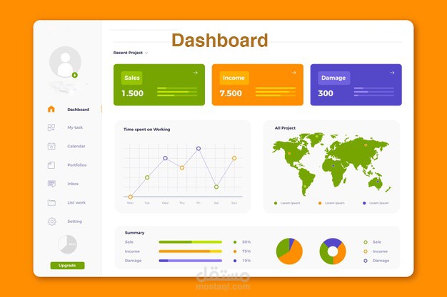 لوحة معلومات (Dash Board)
