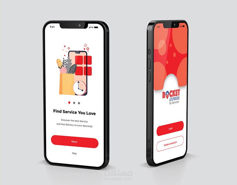 تصميم UI / UX ابلكيشن شركة شحن