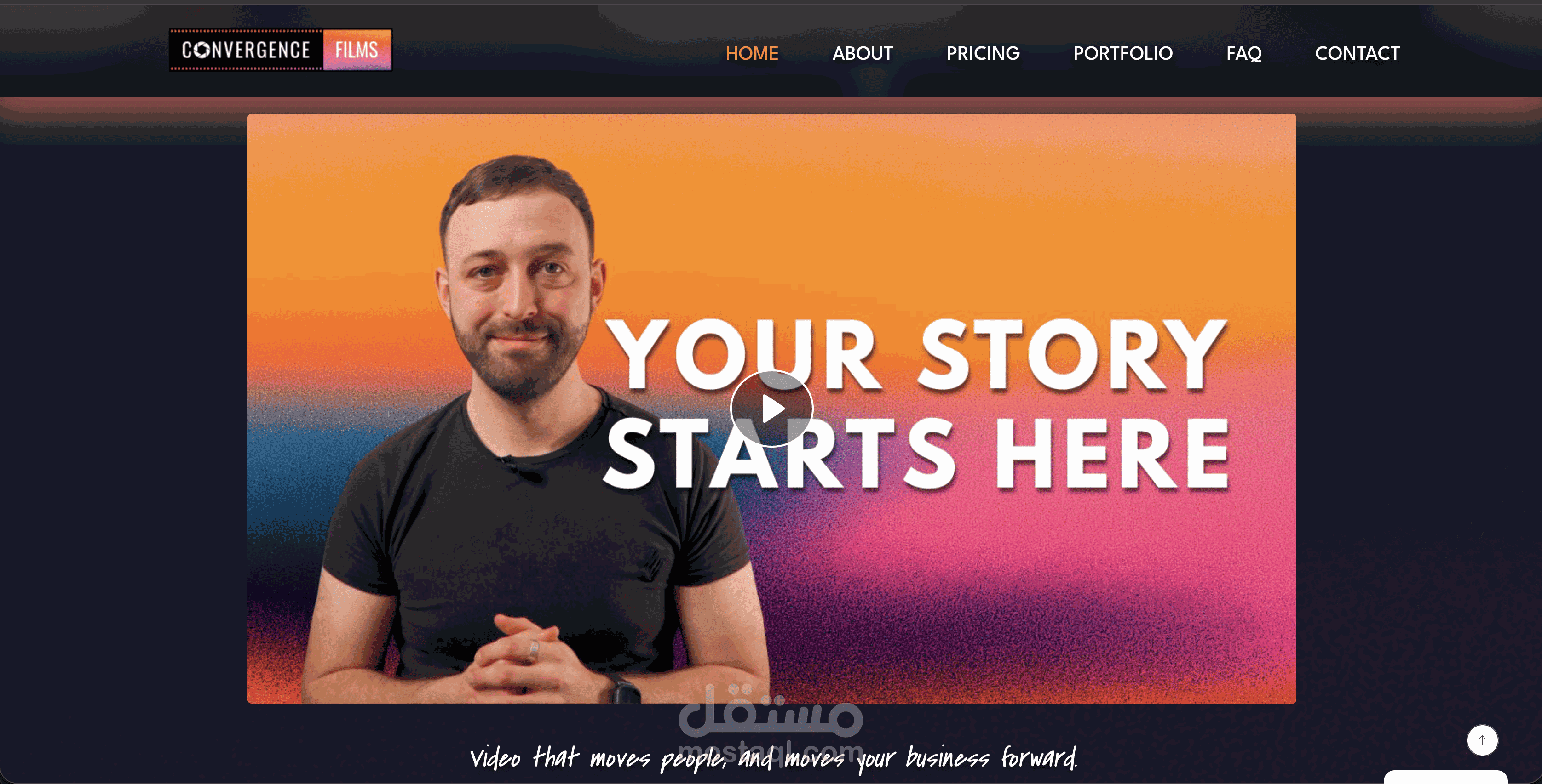 تصميم وتطوير موقع Convergence Films – استوديو إنتاج إعلامي بريطاني