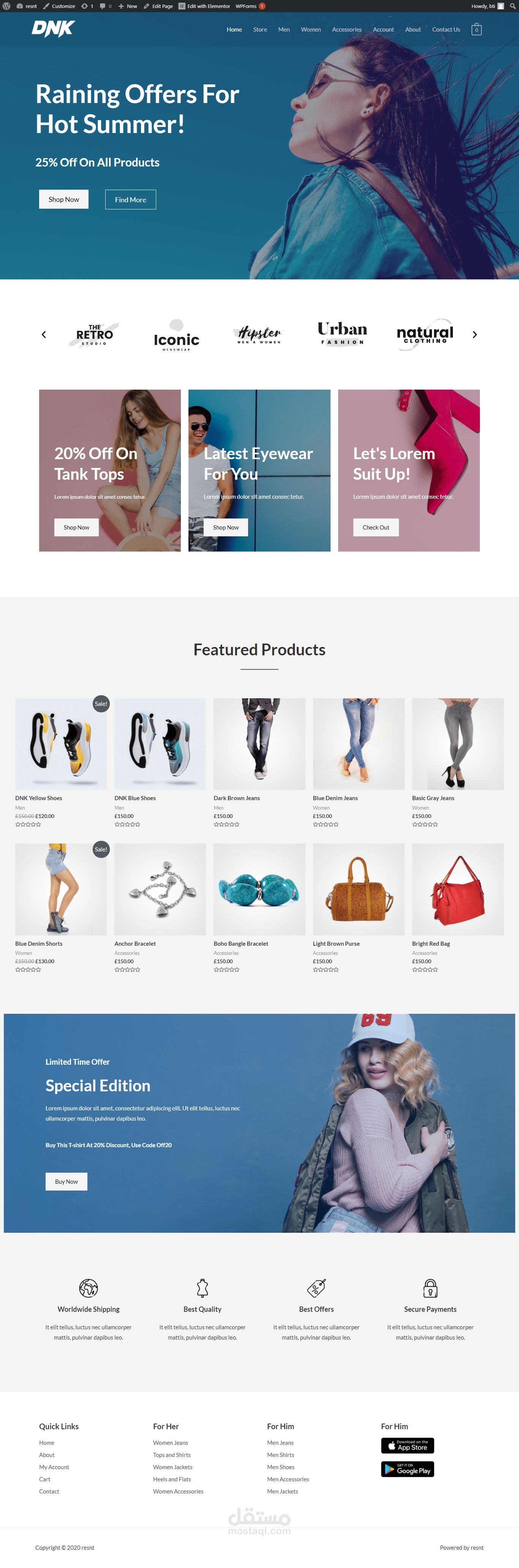 متجر فاشون نساء + رجال