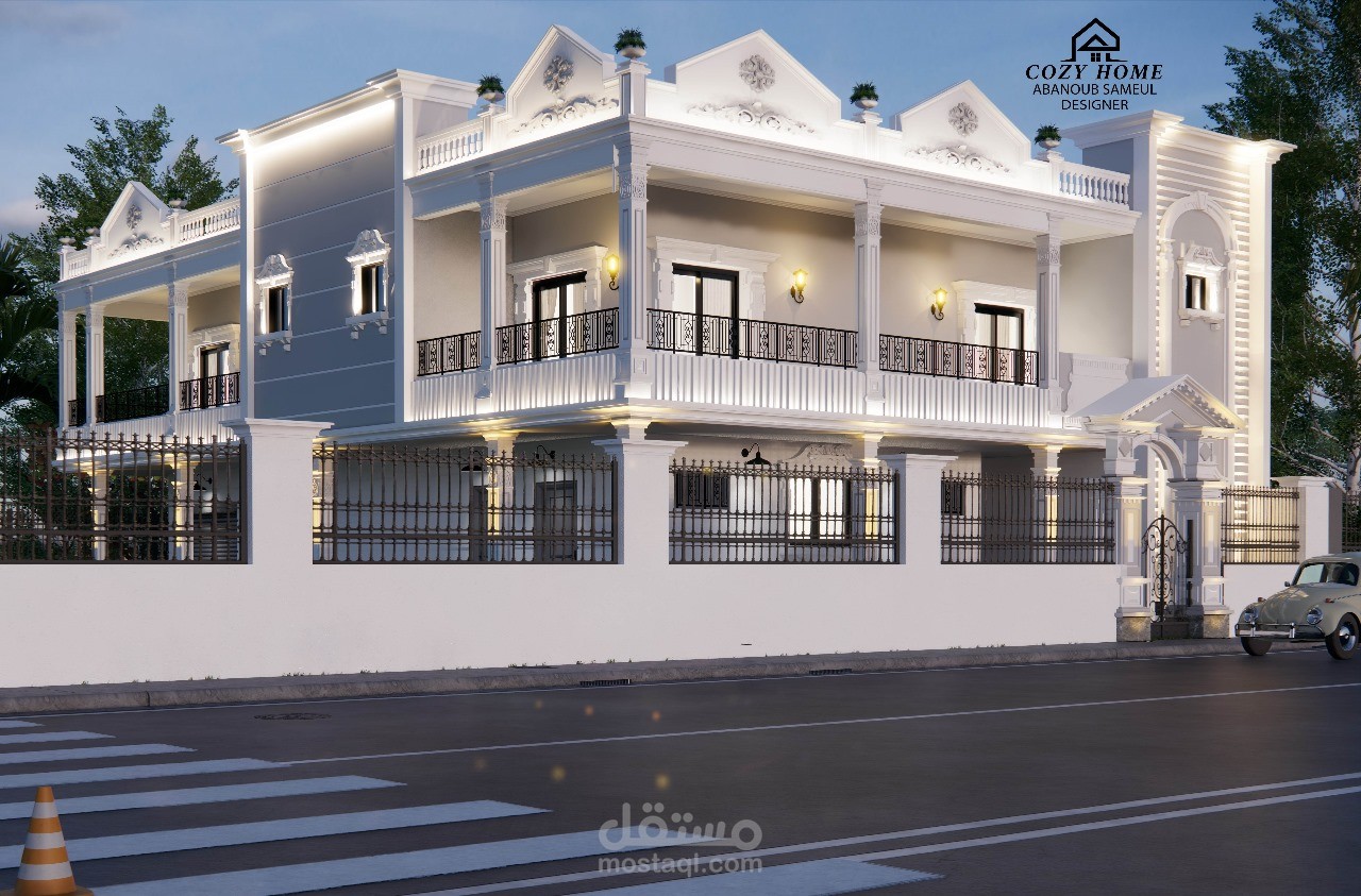 تصميم واجهة ثرى دى 3d