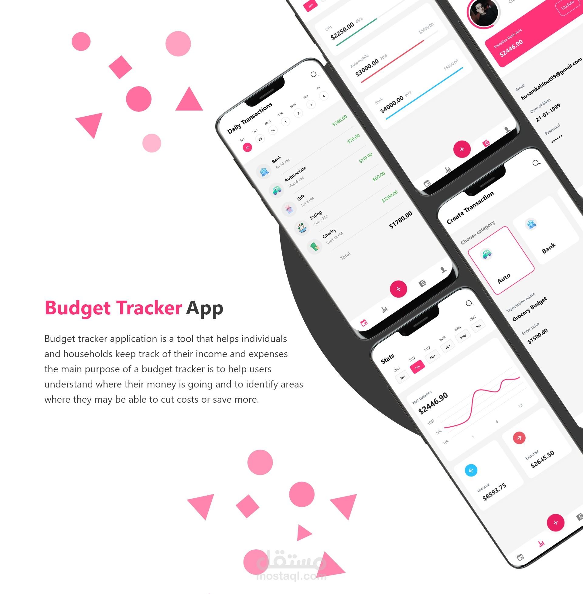 تطبيق تتبع الميزانية