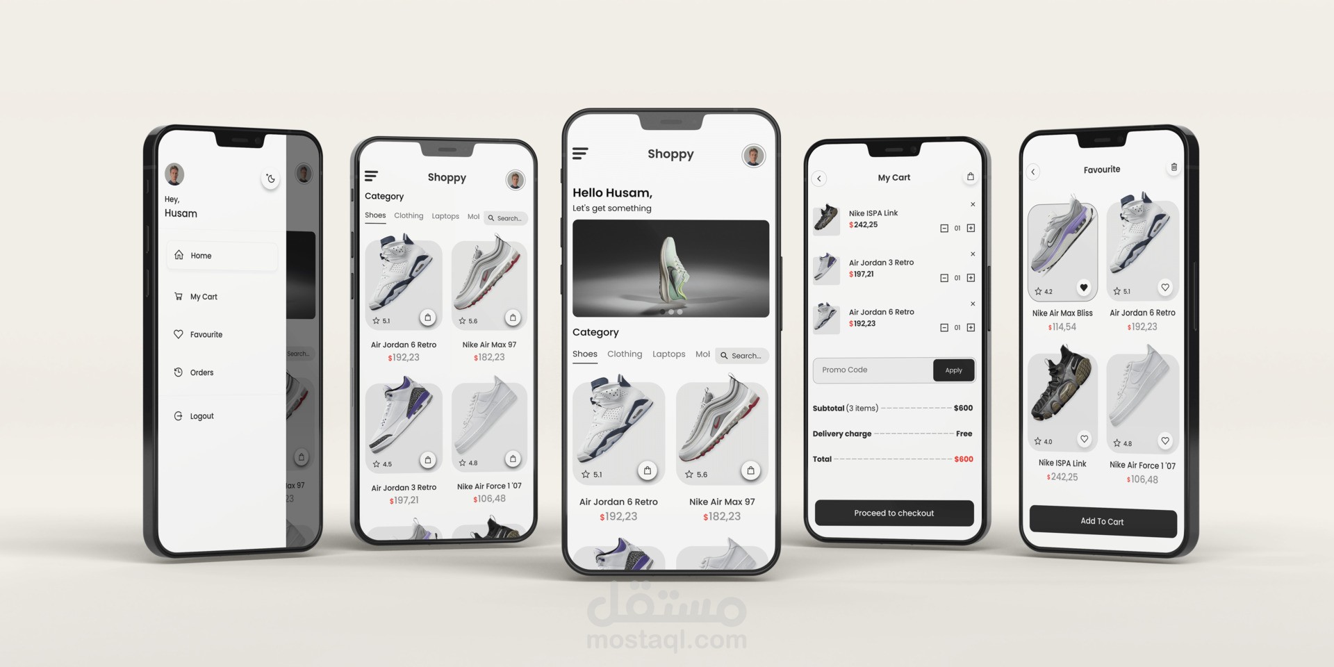تطبيق تجارة الكترونية لمتجر أحذية