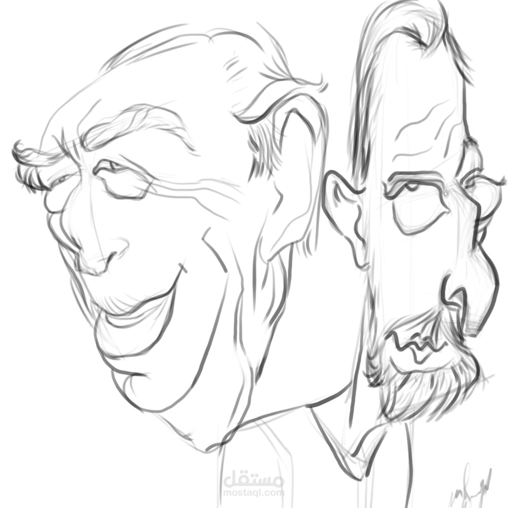 اسكتش مبدأي لكاريكاتير