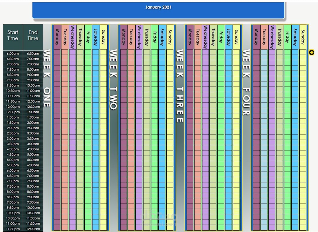 تطبيق calendar خاص يتقسيم الشهر الي اسابيع PHP