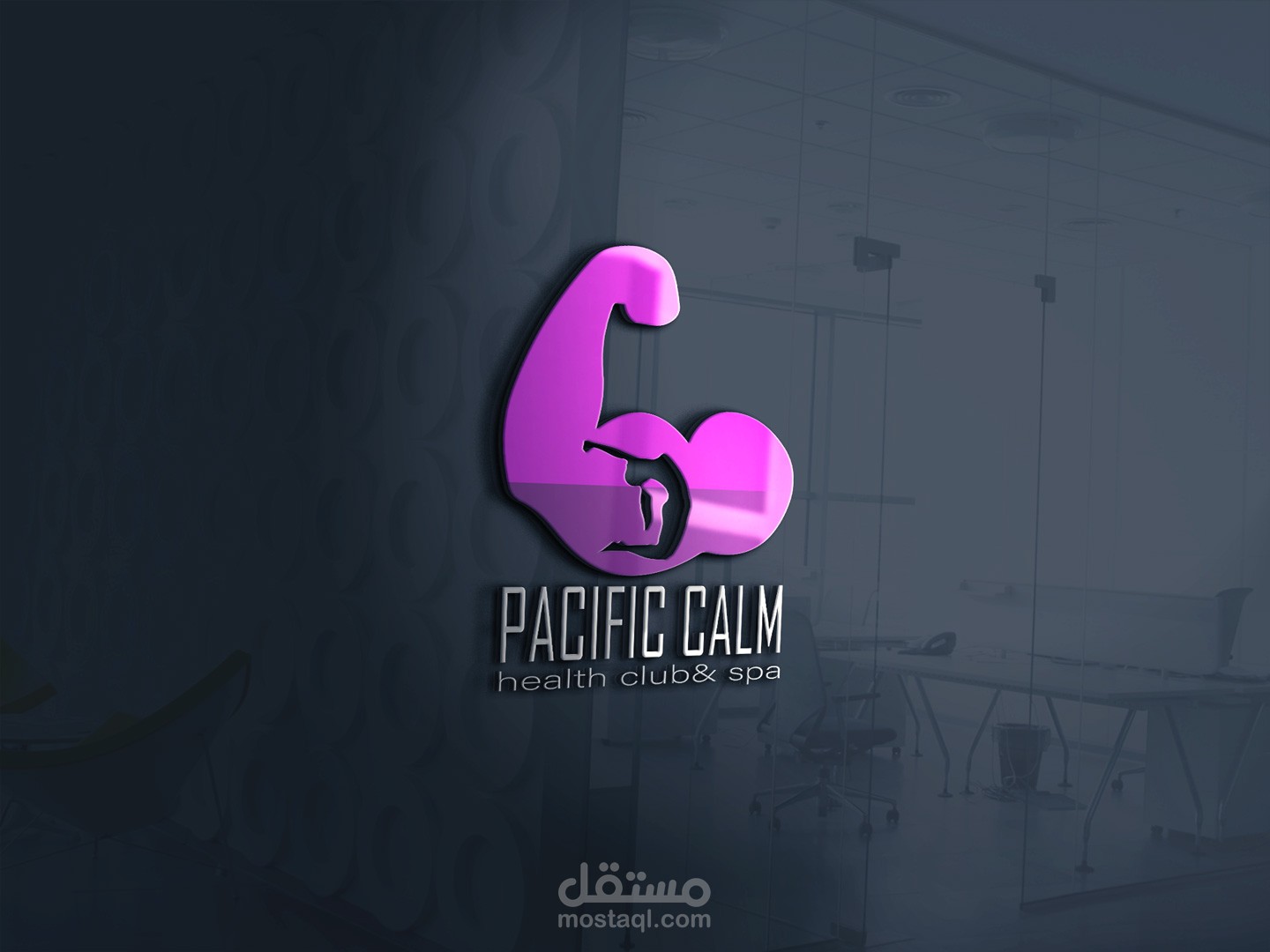 شعار لنادي  Pacific calm نادي صحي