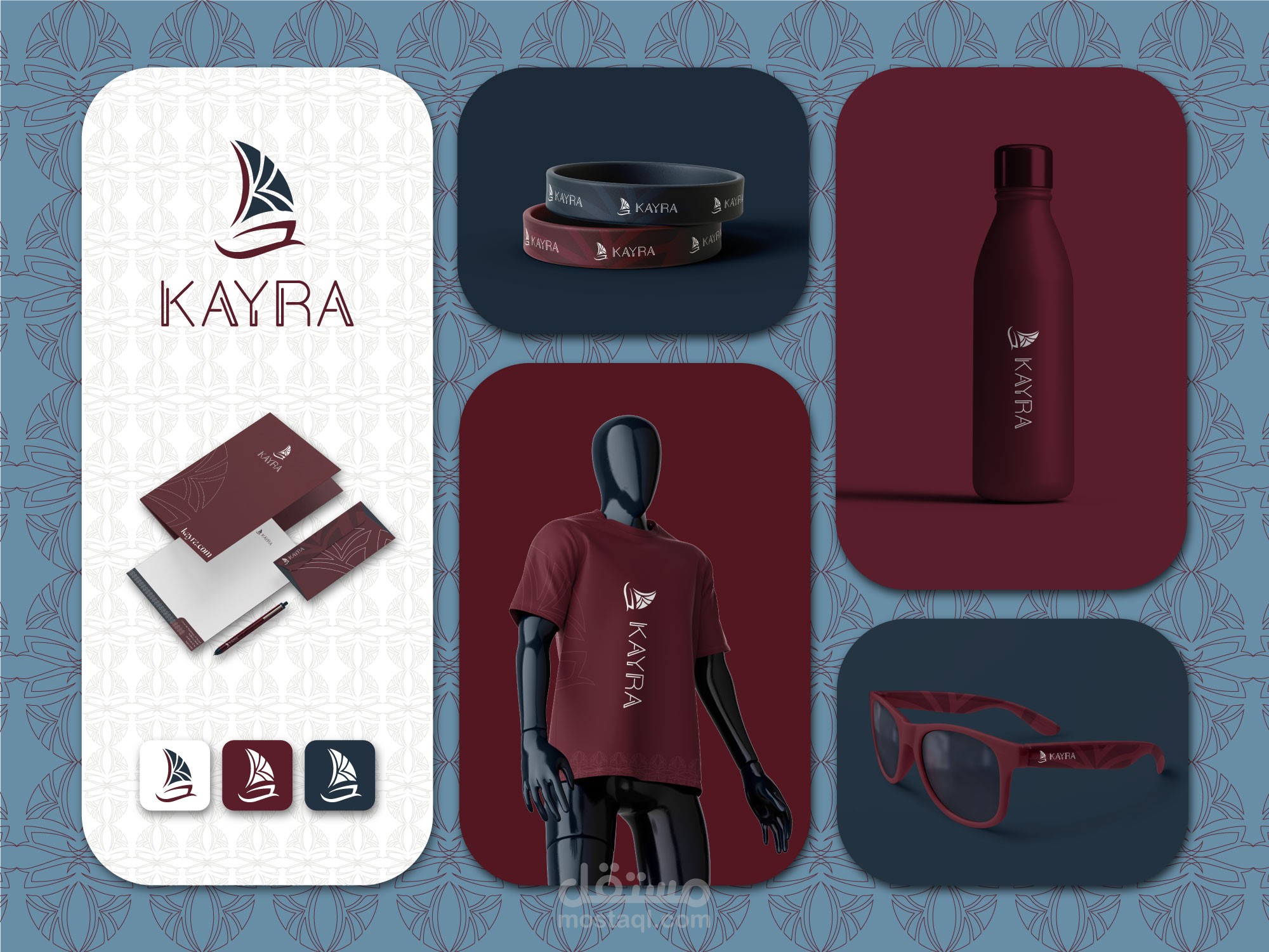 هوية بصرية لمؤسسة "KAYRA" للأنشطة البحرية