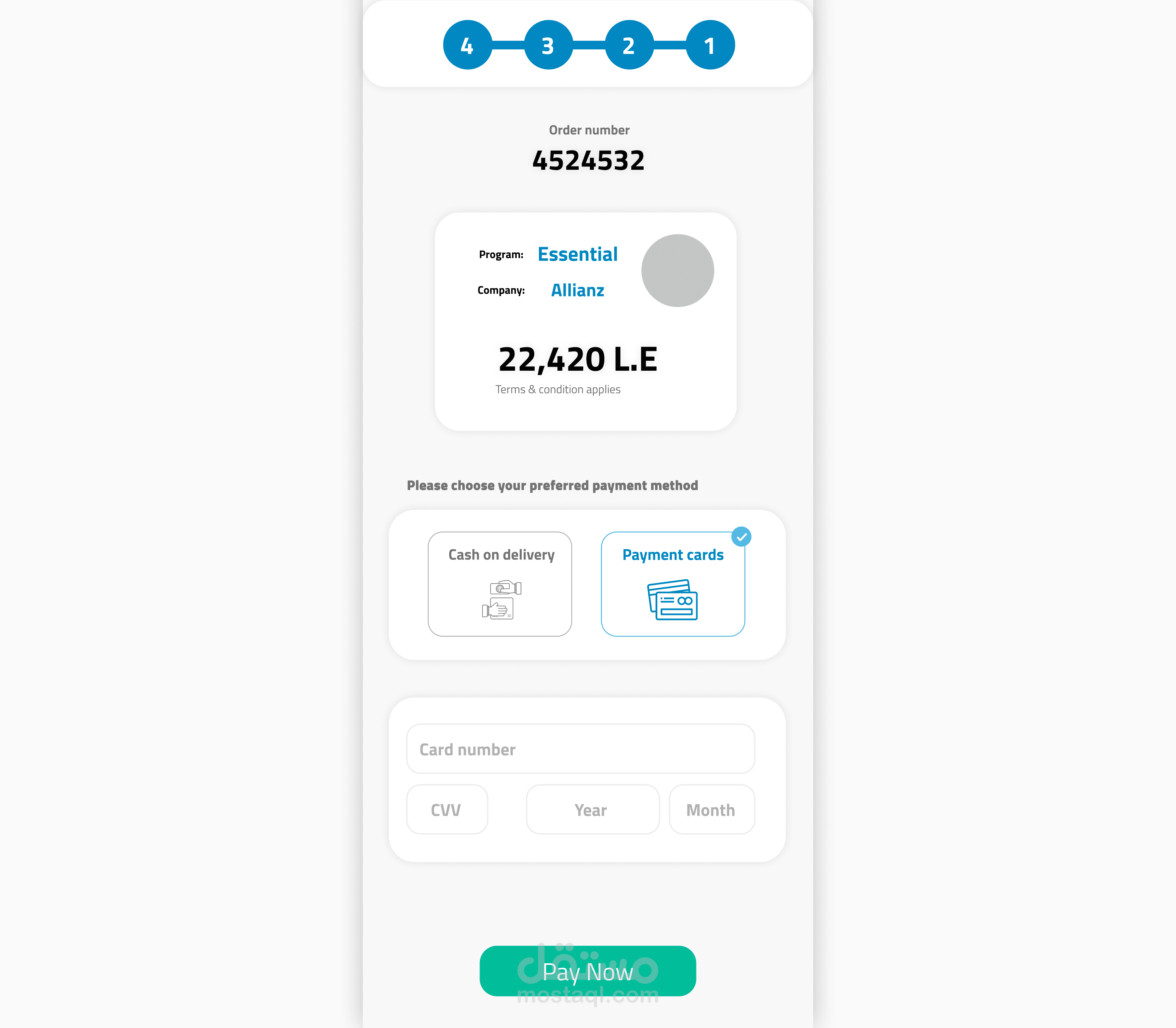 Buy your health insurance mobile version journey