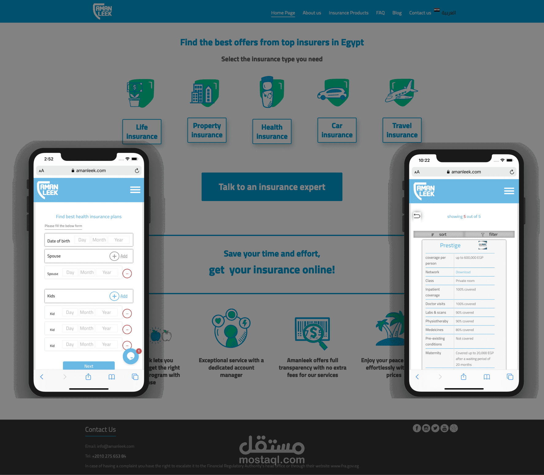 Multilingual website for Amanleek inc