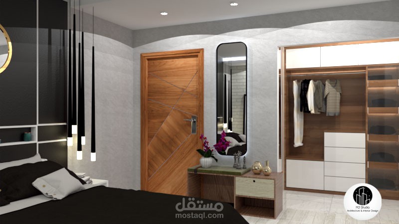تصميم غرفة نوم رئيسية على الطراز الحديث
