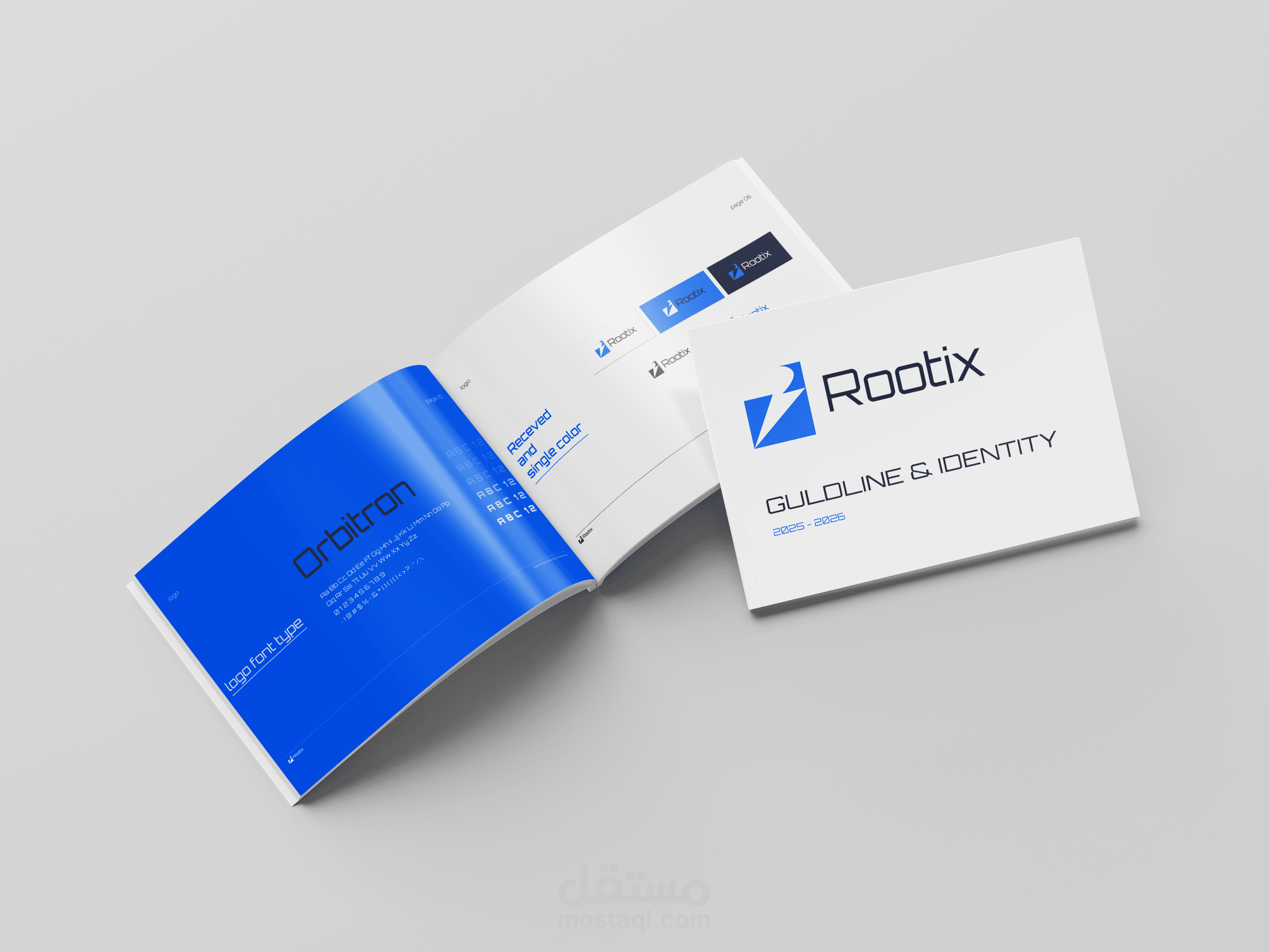 دليل هوية بصرية متكامل لشعار شركة Rootix