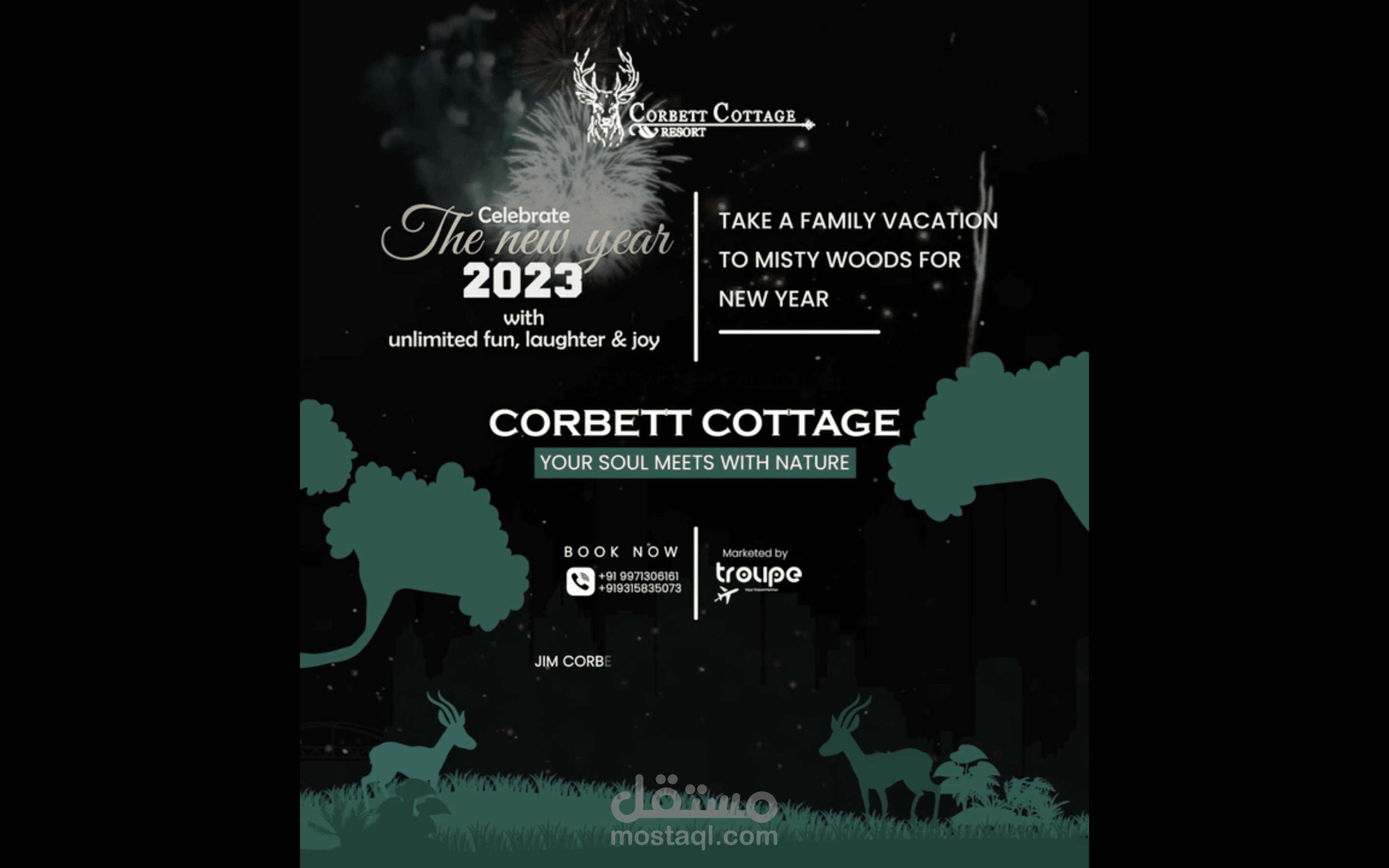 New year and christmas motion design