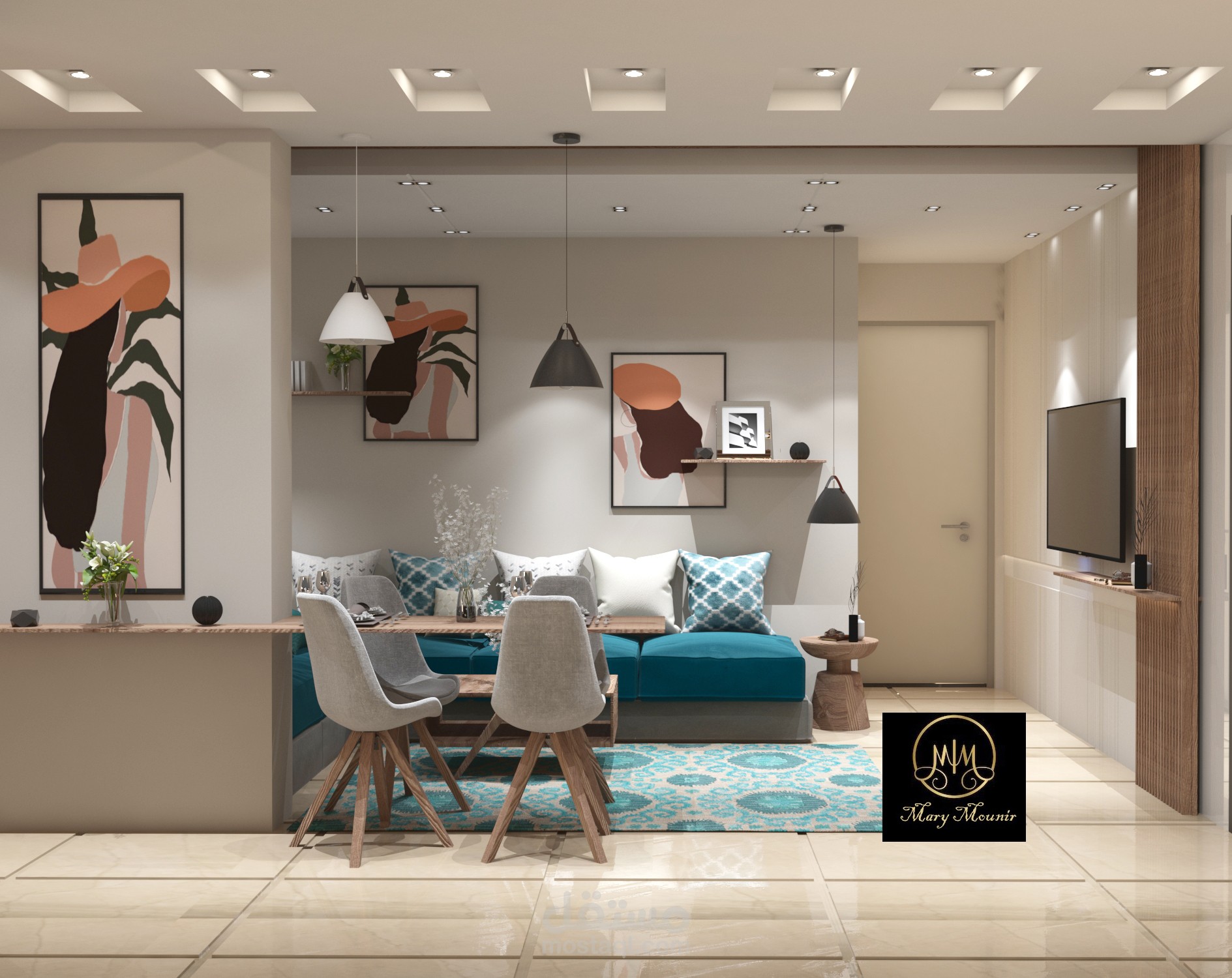 تصميم شقه مودرن