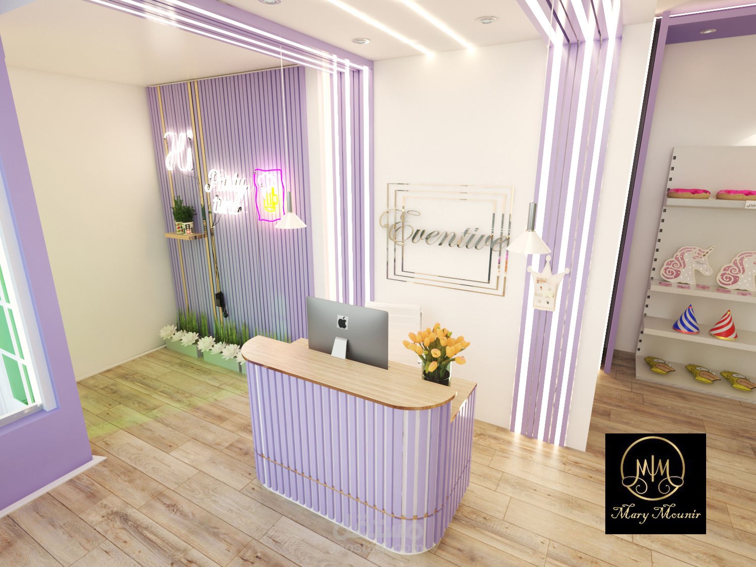 تصميم لمحل مستلزمات الحفلات