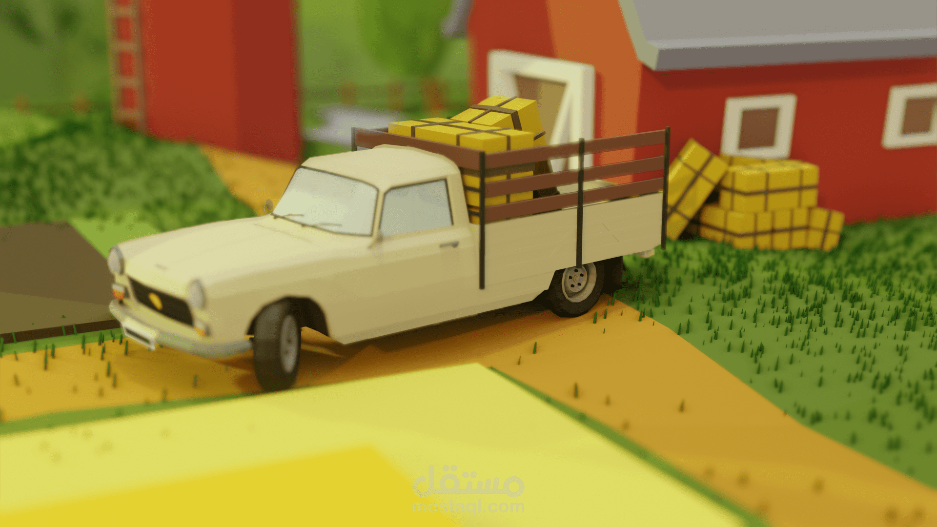 Peugeot 504 break - 3D LowPoly